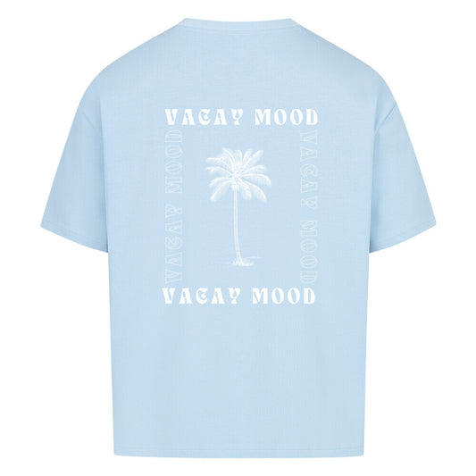 Vacay Mood Design - Oversized T-Shirt - Unisex - Reiseherz - Farbe: babyblau