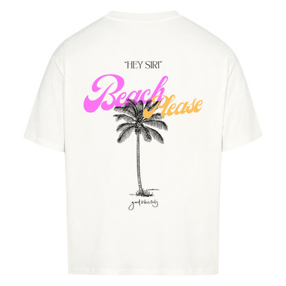 Beach Please Design - Oversized T-Shirt - Unisex - Reiseherz - Farbe: beige