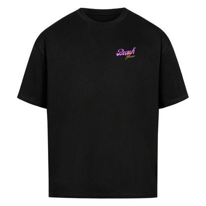 Beach Please Design - Oversized T-Shirt - Unisex - Reiseherz - Farbe: schwarz
