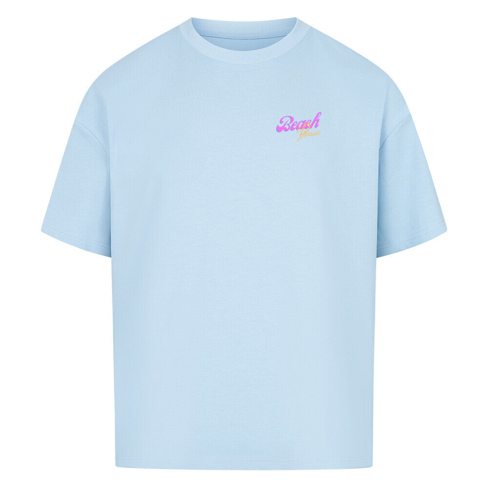 Beach Please Design - Oversized T-Shirt - Unisex - Reiseherz - Farbe: babyblau