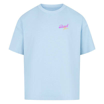 Beach Please Design - Oversized T-Shirt - Unisex - Reiseherz - Farbe: babyblau