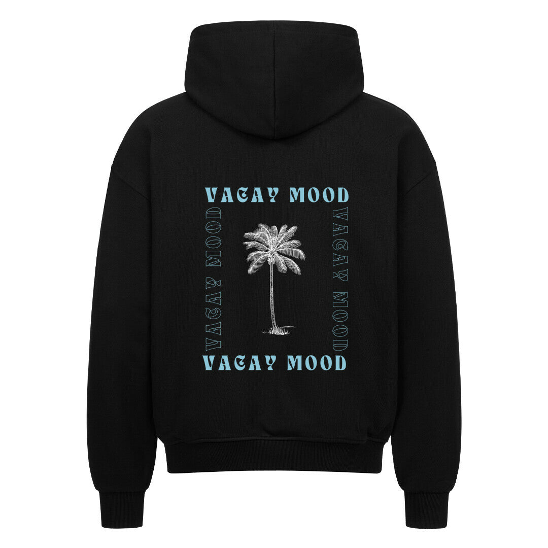 Premium Oversized Zipper mit Vacay Mood - Design-Aufdruck in schwarz