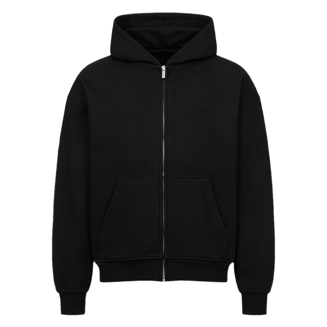 Live your life by a compass not a clock Design - Oversized Zipper - Unisex - Reiseherz - Farbe: schwarz