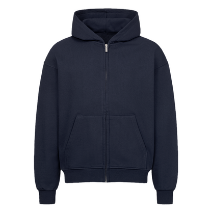 Live your life by a compass not a clock Design - Oversized Zipper - Unisex - Reiseherz - Farbe: marine blau