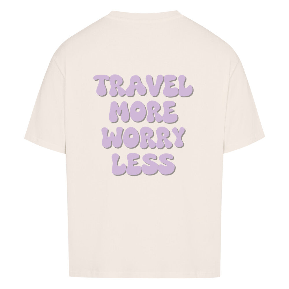 TRAVEL MORE - PREMIUM OVERSIZED T-SHIRT - BEIGE