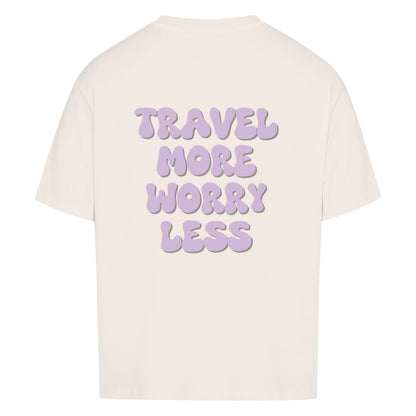 TRAVEL MORE - PREMIUM OVERSIZED T-SHIRT - BEIGE