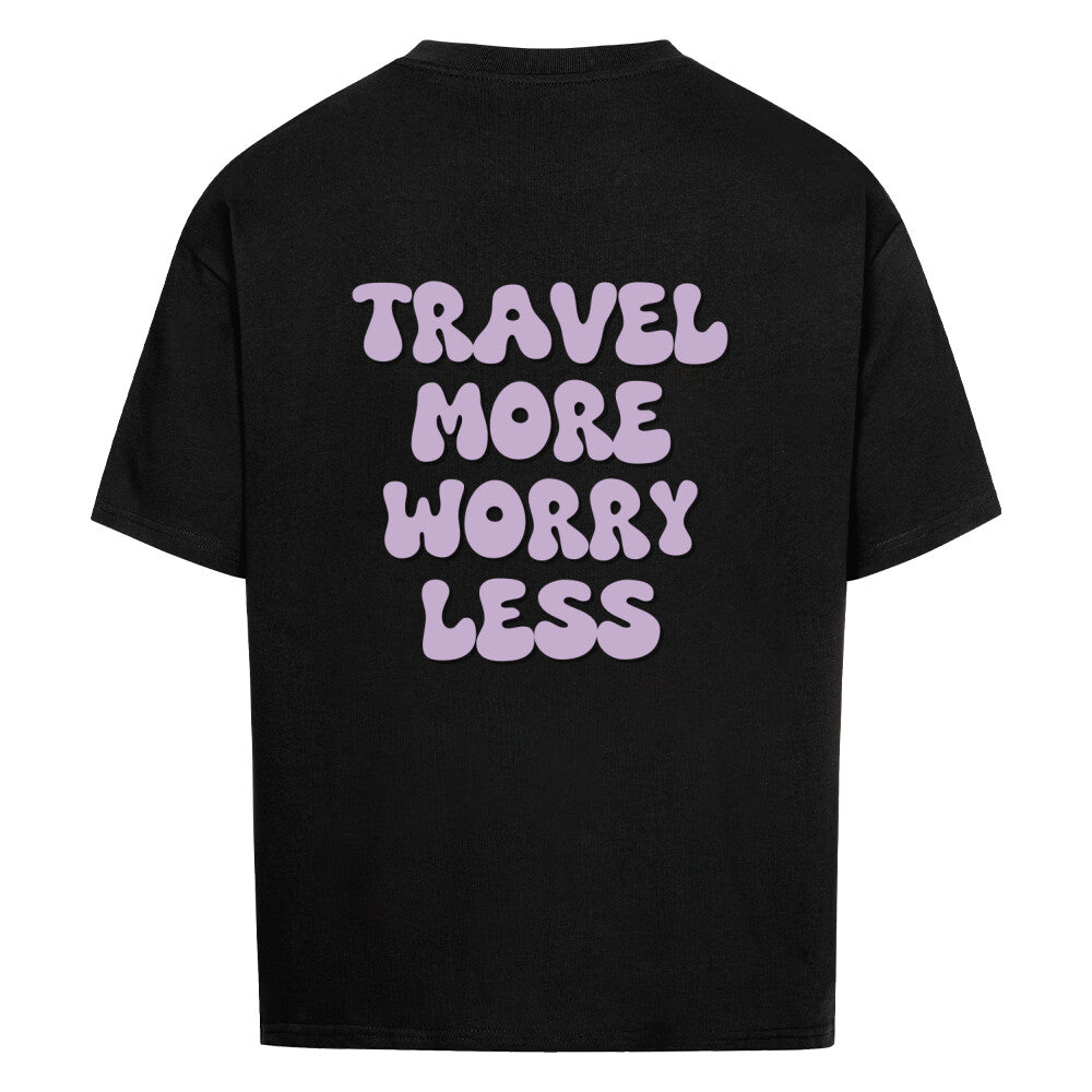TRAVEL MORE - PREMIUM OVERSIZED T-SHIRT - SCHWARZ