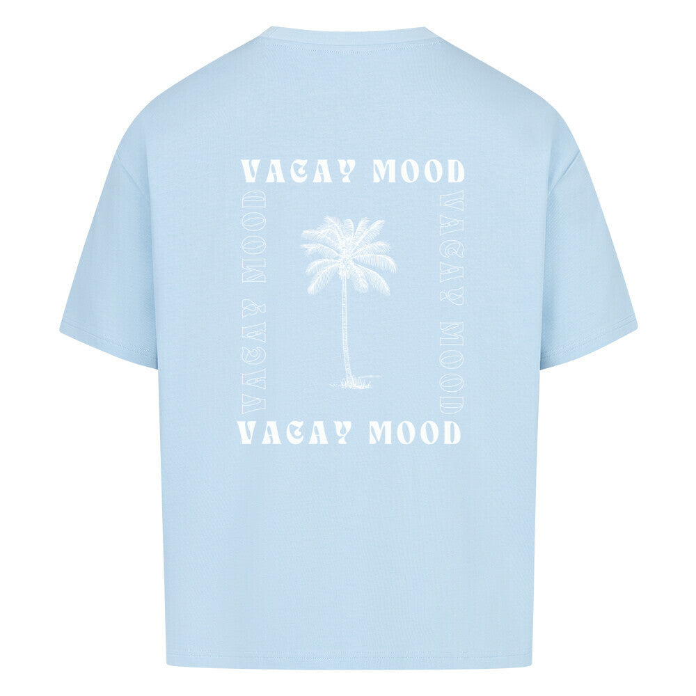 Vacay Mood Design - Oversized T-Shirt - Unisex - Reiseherz - Farbe: babyblau