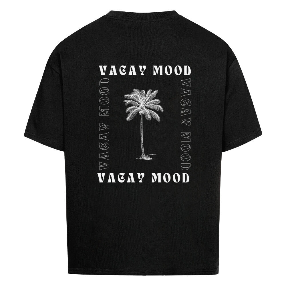 Vacay Mood Design - Oversized T-Shirt - Unisex - Reiseherz - Farbe: schwarz
