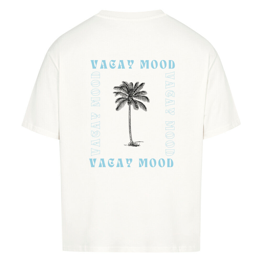 Vacay Mood Design - Oversized T-Shirt - Unisex - Reiseherz - Farbe: weiß