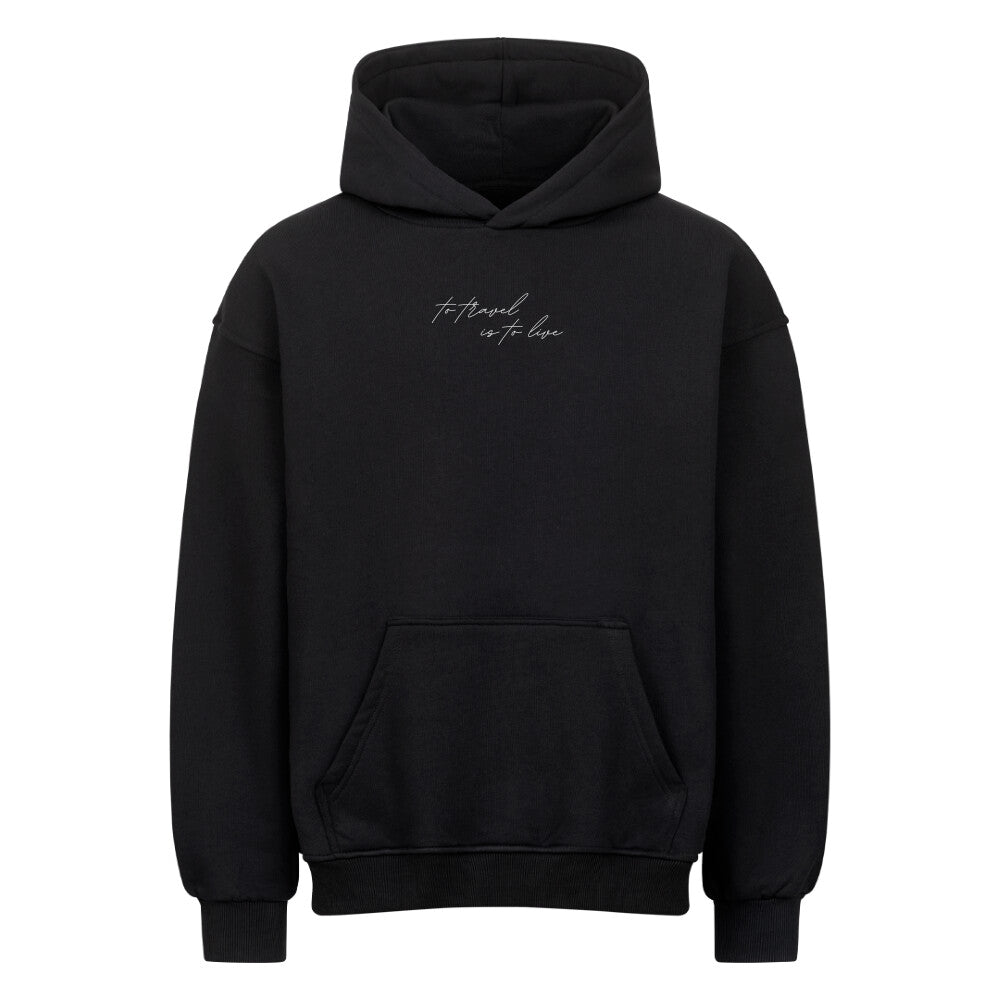 Dream it travel it - Premium oversized Hoodie - schwarz 