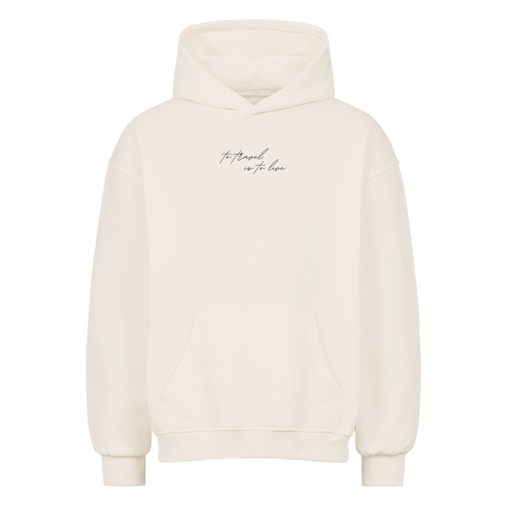 Dream it travel it - Premium oversized Hoodie - natural raw