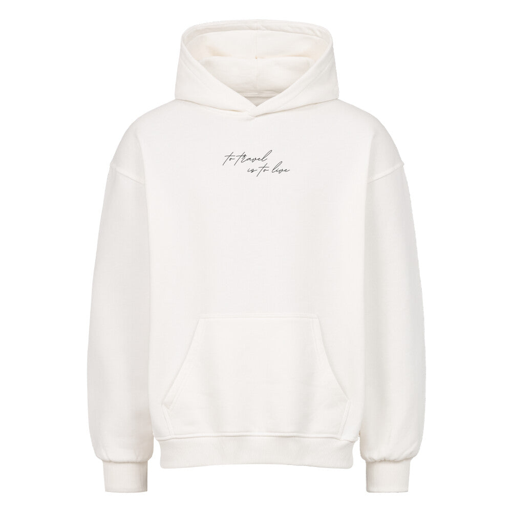 Dream it travel it - Premium oversized Hoodie - white