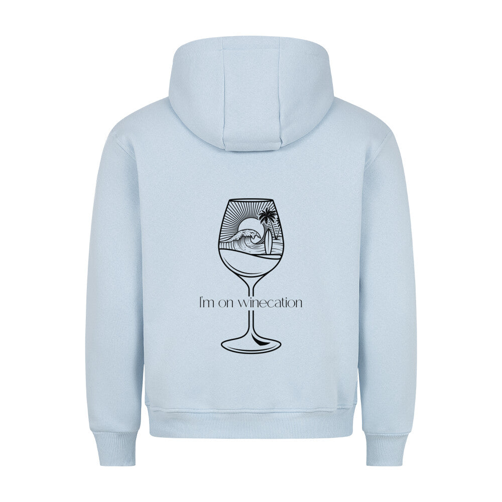 hellblauer Winecation Oversized Hoodie