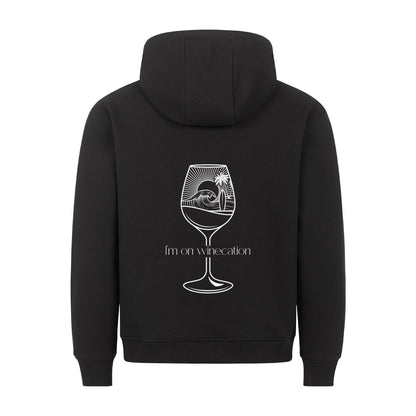 schwarzer Winecation Oversized Hoodie