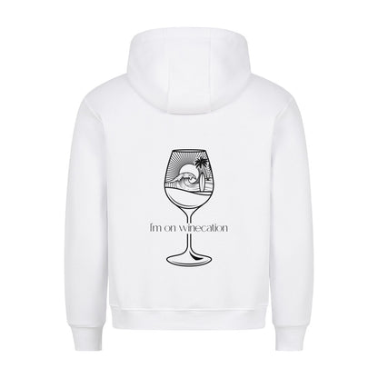 weißer Winecation Oversized Hoodie