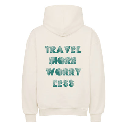 TRAVEL MORE - PREMIUM OVERSIZED HOODIE - BEIGE