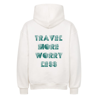 TRAVEL MORE - PREMIUM OVERSIZED HOODIE - WEIß
