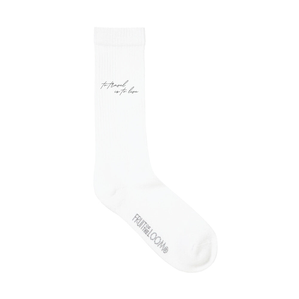 to travel is to live - Socken - weiß